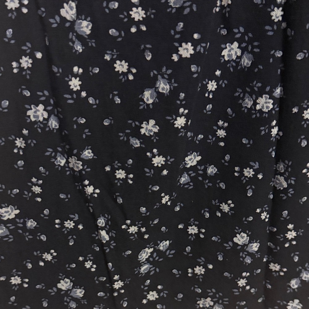 EUC Reformation Navy Blue Floral Print Cotswold Mini Dress Size Large - Picture 7 of 8